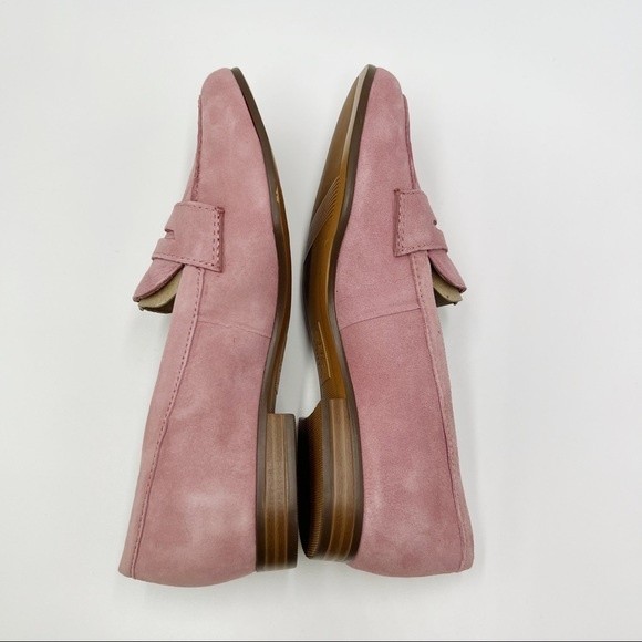 Naturalizer Size 6 Rosewood Blush Rose Pink Suede Leather Loafers Flats Shoes - Picture 8 of 14